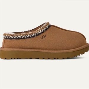 UGG Tazsman Slippers Chestnut Slip-On Mule with Patterned Trim